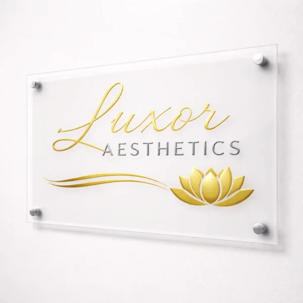 acrylic signs printing singapore luxor aesthetics
