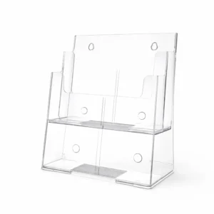 brochure holders acrylic a4 2 tiers