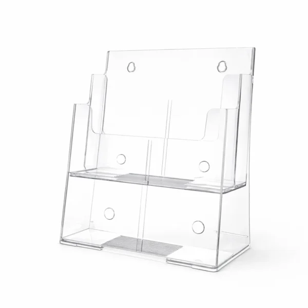 brochure holders acrylic a4 2 tiers