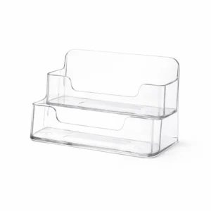 business card holders acrylic 2 tiers
