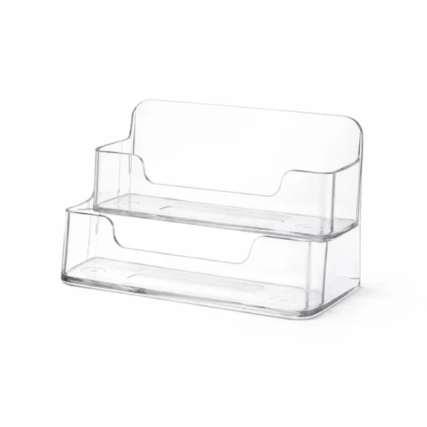 business card holders acrylic 2 tiers