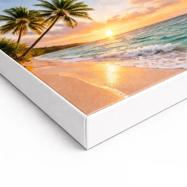 canvas prints wrap side view white border
