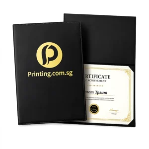 certificate holders black leatherette colour