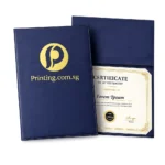certificate holders navy blue leatherette colour