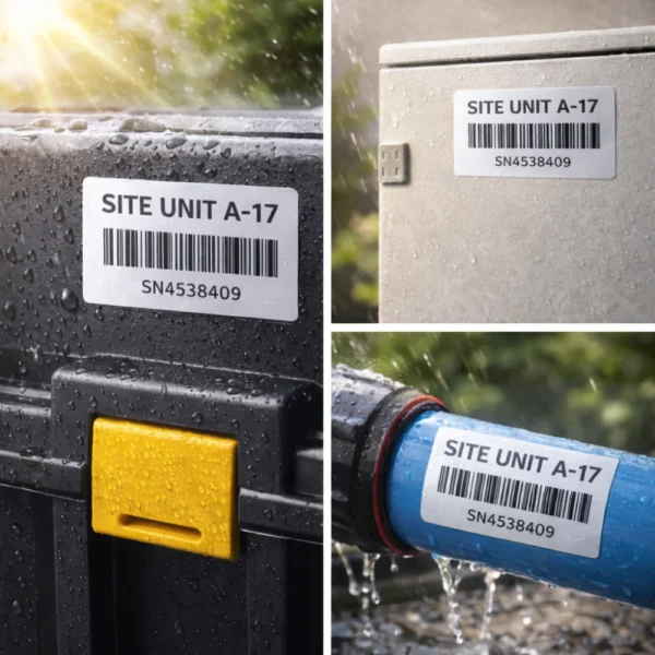 custom label stickers durable vinyl labels on outdoor equipment