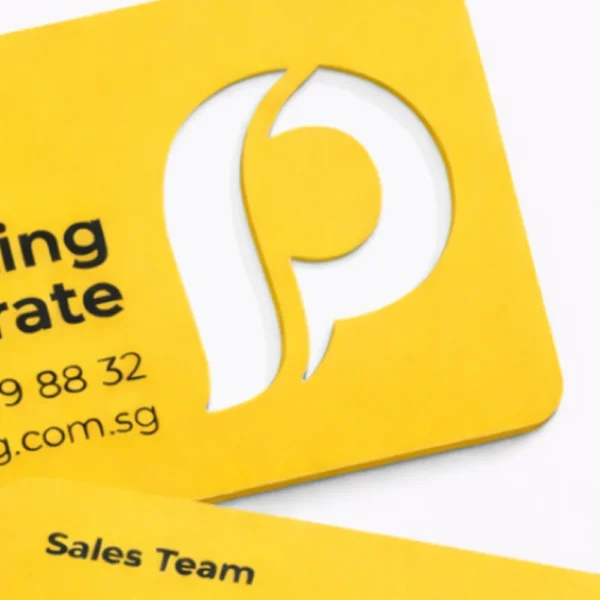 die cut business cards printing singapore cut out area closeup view