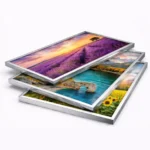 form board signs chrome silver framing