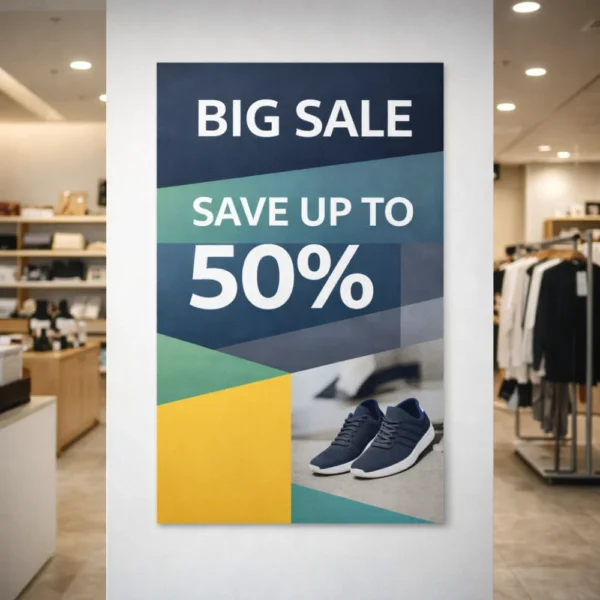 form board signs printing retail store promotion