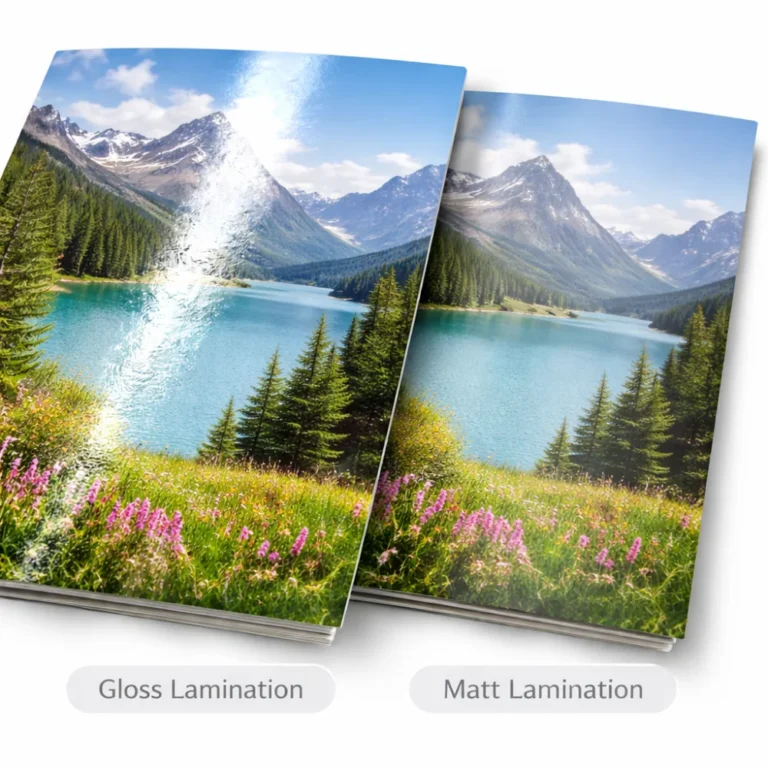 gloss matt lamination comparision