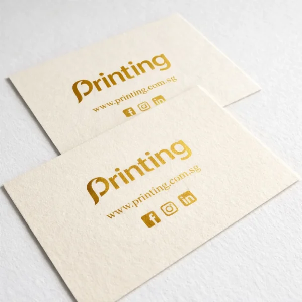 hot stamped business cards printing singapore ivory card