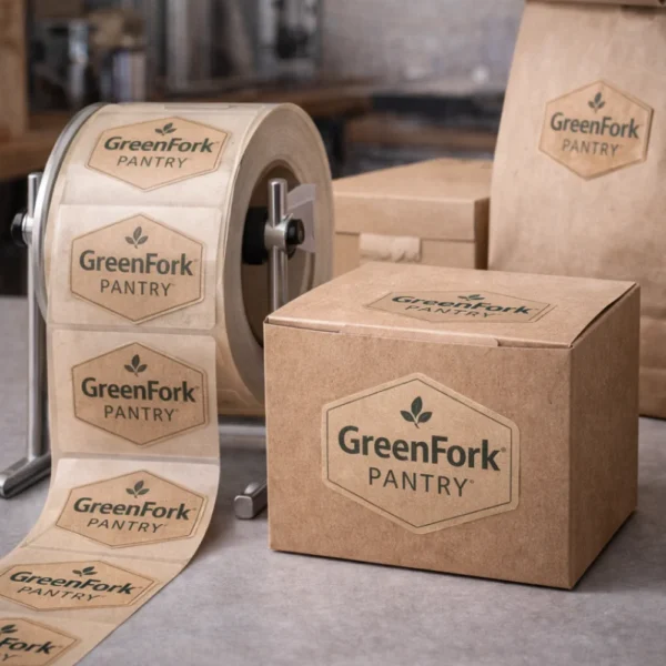 kraft paper roll stickers eco packaging use