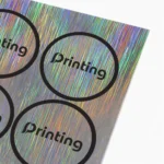 line silver hologram sticker