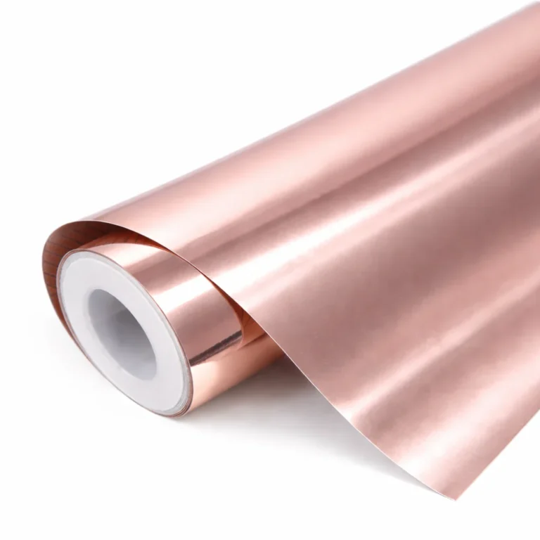 metallic rose gold foil