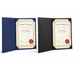 portrait certificate folders