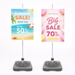 poster stands clip pole