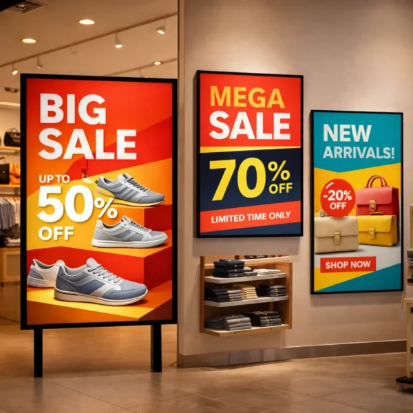 posters printing store promotions and stylish displays