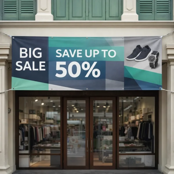 pvc banners printing big sale at singapore storefront