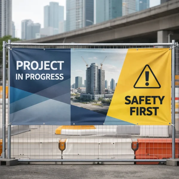 pvc banners printing construction site safety banner in singapore