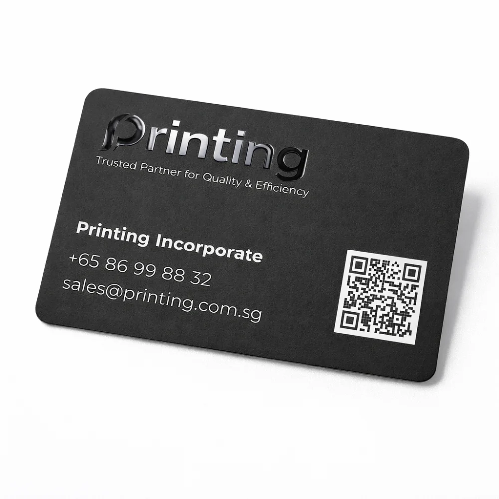 spot uv business cards printing singapore black horizontal card