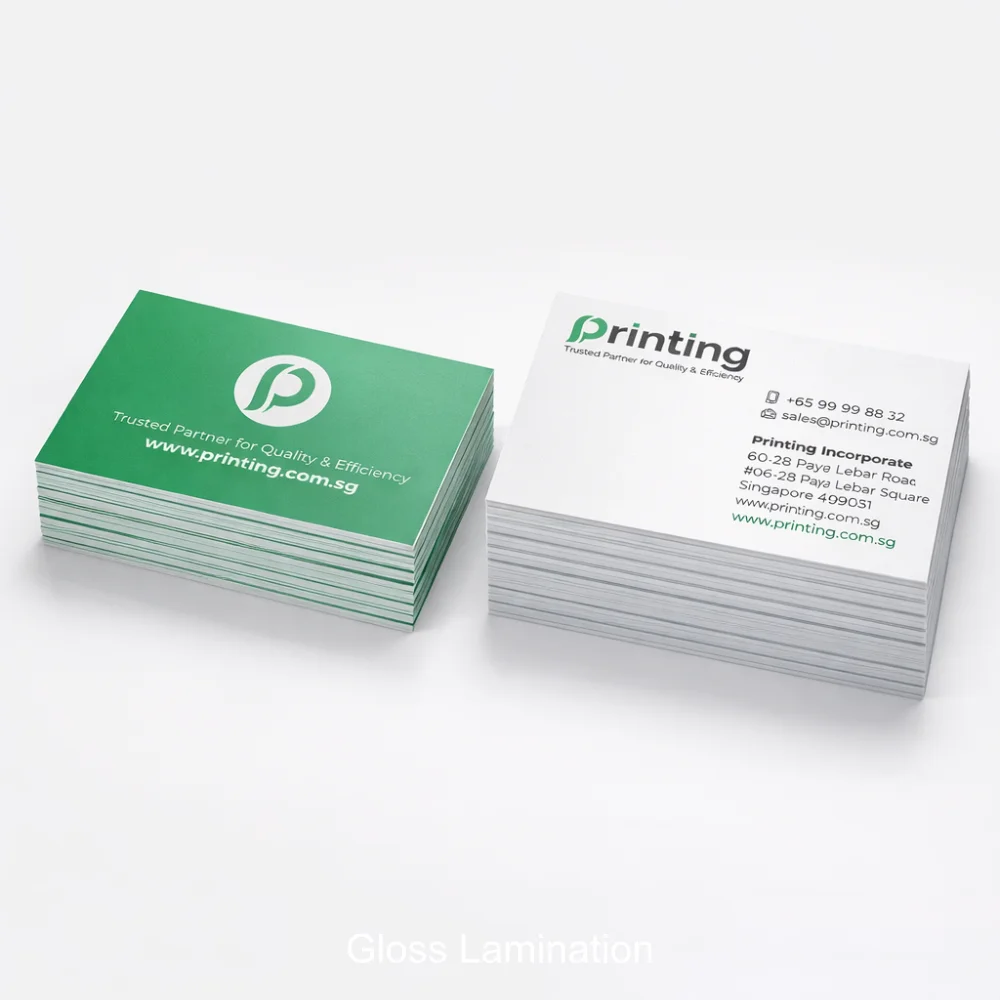 standard business cards printing singapore stack