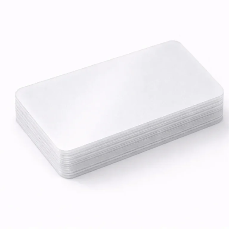 transparent frosted card