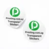 transparent stickers printing singapore