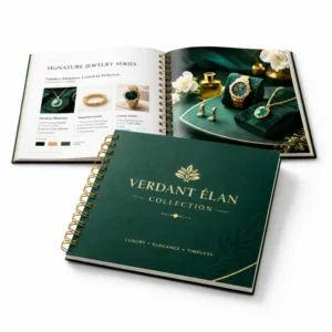 Premium wire o booklet printing Singapore with metal spiral binding and corporate cover design