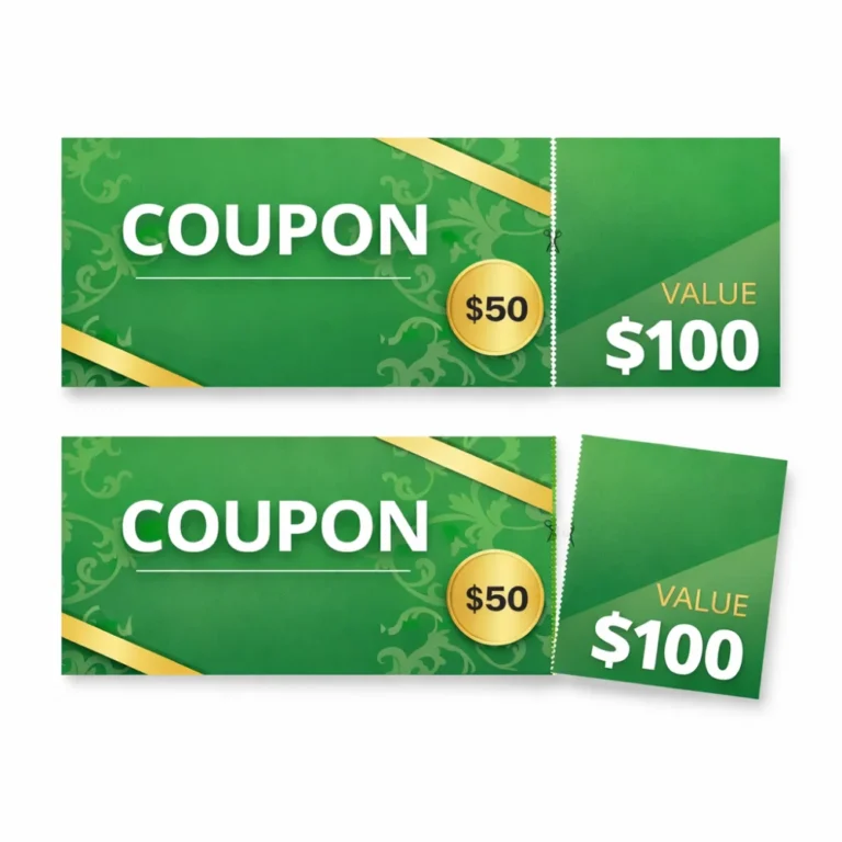 coupon perforation line