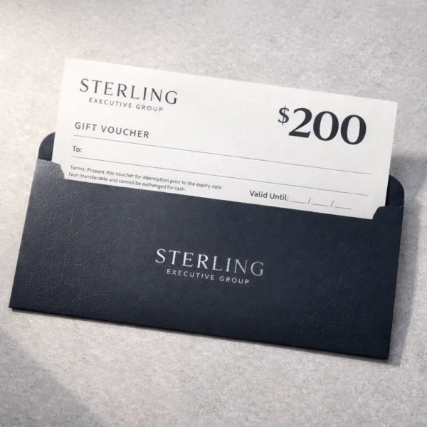 DL size gift voucher printing Singapore with matching premium sleeve holder for corporate gifting