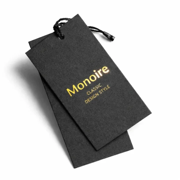 hang tag printing singapore black with hotstamping gold