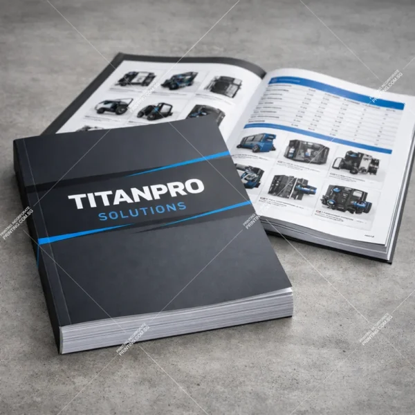 Industrial product catalog perfect bound booklet printing Singapore for corporate solutions