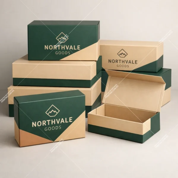 Eco kraft packaging box printing Singapore with natural recycled cardboard packaging